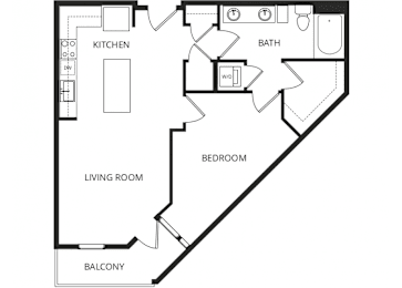 1 bed, 1 bath, 791 sqft, $1,480
