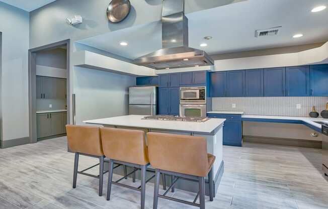 Resident Lounge with Kitchen at Reflections by Windsor, WA, 98052