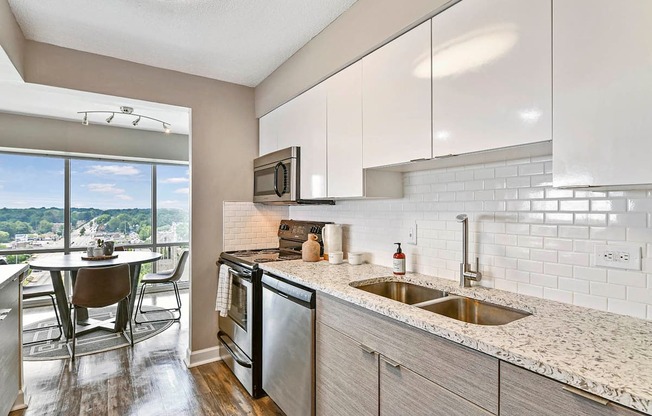 Double Stainless Steel Sink at CityView on Meridian, Indiana