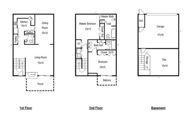 2 beds, 3 baths, $3,900, Unit # B