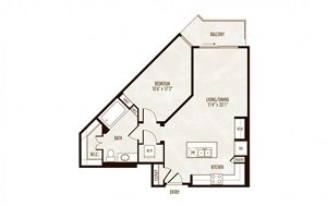 1 bed, 1 bath, 869 sqft, $2,416