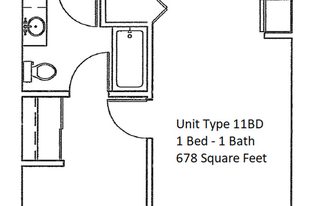 1 bed, 1 bath, 678 sqft, $1,895, Unit Unit 304