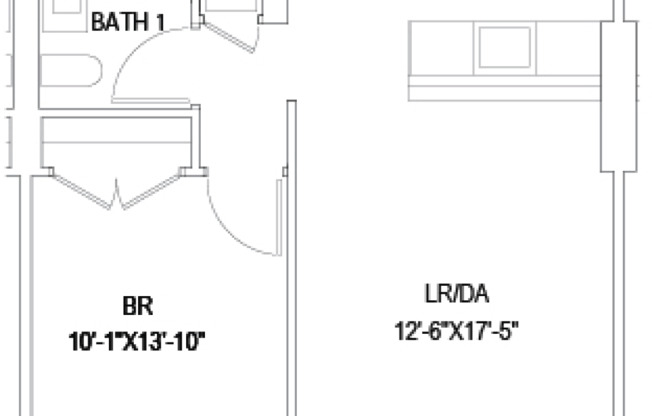 1 bed, 1 bath, 641 sqft, $4,960, Unit W225