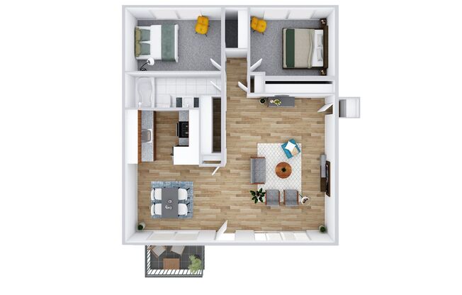 2 beds, 1 bath, 700 sqft, $1,465, Unit 07