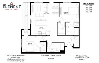 2 beds, 2 baths, 1,124 sqft, $2,195, Unit 402