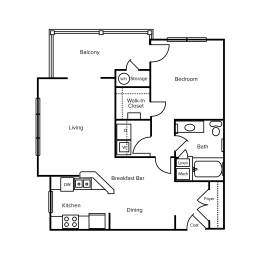 1 bed, 1 bath, 792 sqft, $1,320