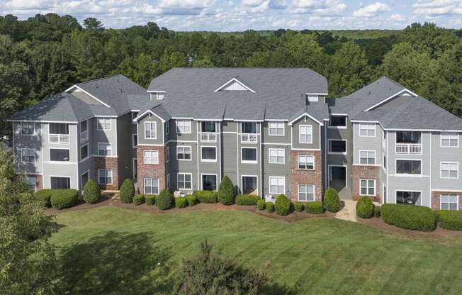 an aerial view of Seasons at Umstead apartments in Raleigh
