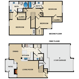 3 beds, 2.5 baths, 1,671 sqft, $2,191
