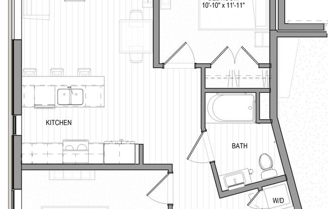 2 beds, 1 bath, 836 sqft, $2,885, Unit 201