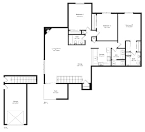 3 beds, 2 baths, 1,611 sqft, $2,300