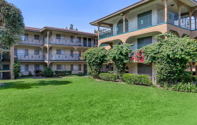 a large lawn in front of a house