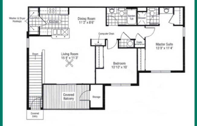 2 beds, 2 baths, 1,056 sqft, $1,319, Unit 6344E