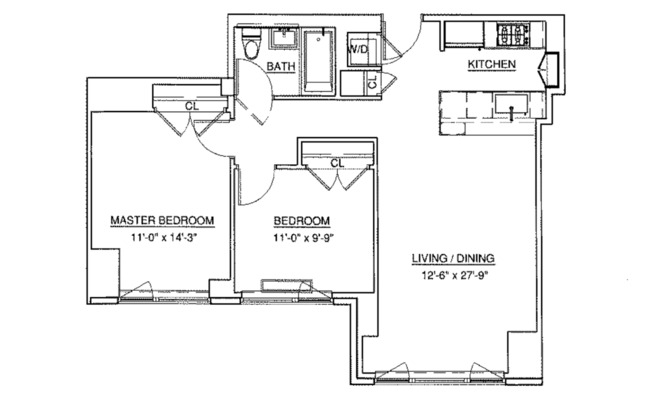 2 beds, 1 bath, 900 sqft, $6,500, Unit 6DD