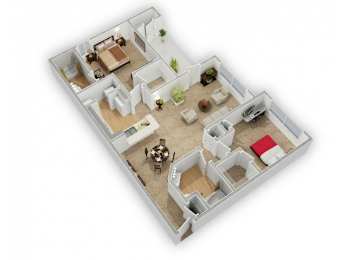 2 beds, 2 baths, 1,187 sqft, $1,442