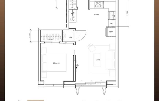 1 bed, 1 bath, 606 sqft, $1,495, Unit 409