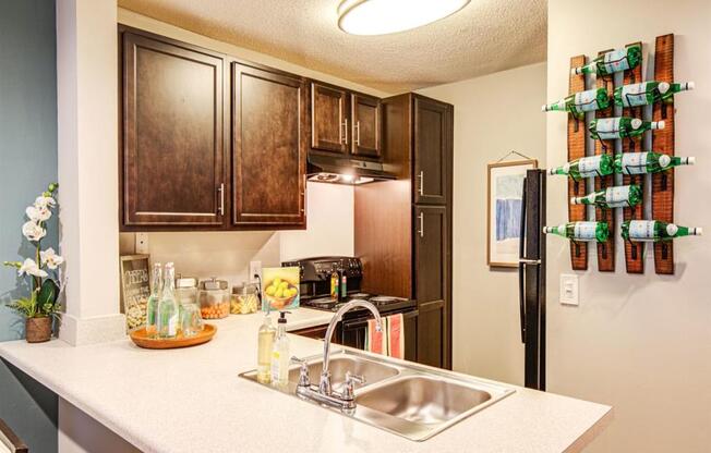 Stainless Steel Sink With Faucet In Kitchen at Waverly Place, North Charleston, SC, 29418