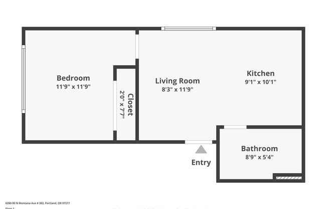 1 bed, 1 bath, $1,295, Unit 302