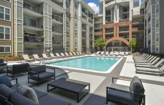 Swimming Pool With Relaxing Sundecks at The Citizen at Shirlington Village, Arlington, 22206