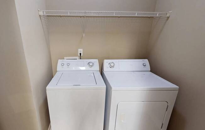 apartment with washer and dryer