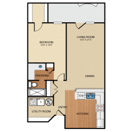 1 bed, 1 bath, 834 sqft, $1,749