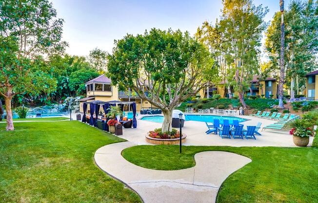 Picturesque Pool And Cabana Setting at The Trails at San Dimas, 444 N. Amelia Avenue