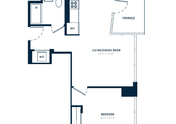 1 bed, 1 bath, 658 sqft, $4,816, Unit 27A