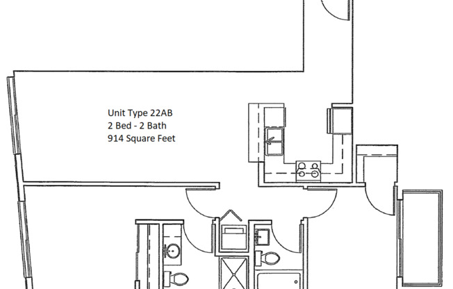 2 beds, 2 baths, 974 sqft, $2,999, Unit Unit 503