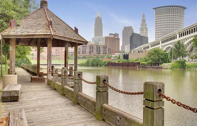 Bridge And Waterfront View at Stonebridge Waterfront, Ohio, 44113