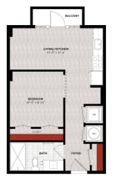 1 bed, 1 bath, 558 sqft, $2,249