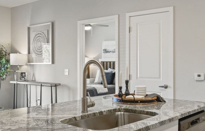 Eat-In Kitchen Table With Sink at The Edison at Chapel Hills, Colorado Springs, CO, Colorado, 80920