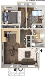Lancaster Commons | 2 Bedroom Floor Plan