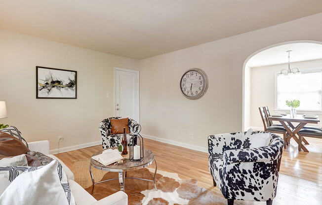 Living Room at Kensington Place Apartments