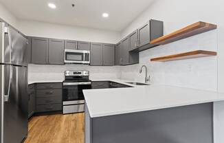 Updated Kitchen at Switchback on Platte Apartments, Littleton