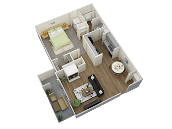 1 bed, 1 bath, 700 sqft, $954