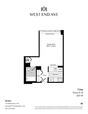 Studio, 1 bath, $3,695, Unit 9T