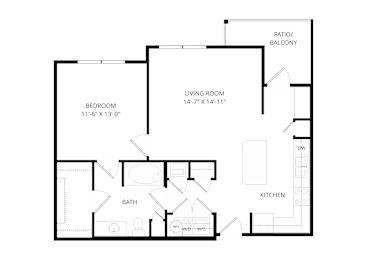 1 bed, 1 bath, 770 sqft, $1,317