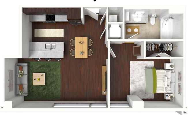 1 bed, 1 bath, 731 sqft, $2,463, Unit 833