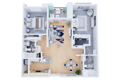 2 beds, 2 baths, 1,266 sqft, $3,165