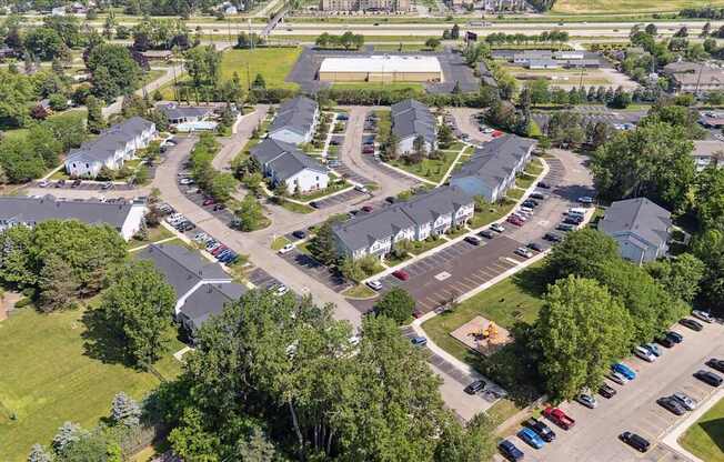 Aerial View of Green Meadows