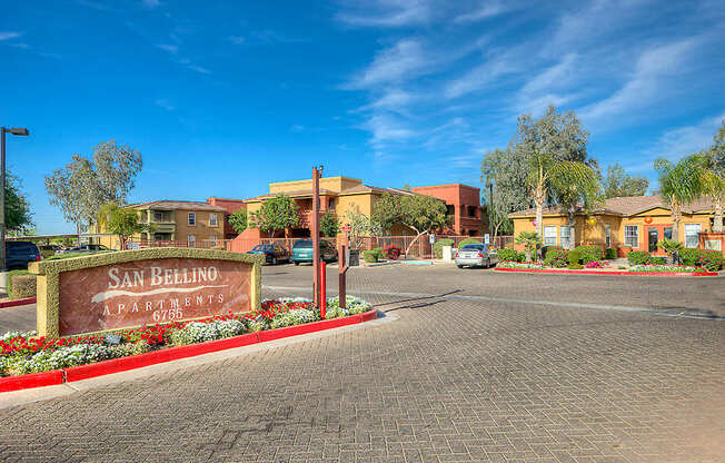 Entrance at San Bellino Apartments, Glendale, Arizona