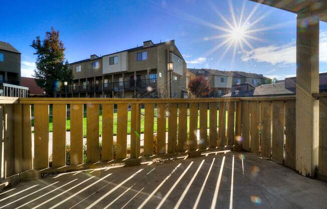 Courtyard Patio at Highlander Park Apts, California