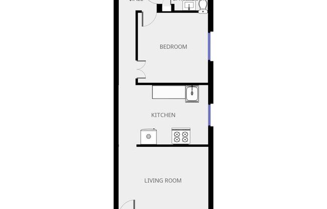 2 beds, 1 bath, 950 sqft, $1,100