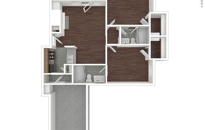 2 beds, 2 baths, 992 sqft, $1,510