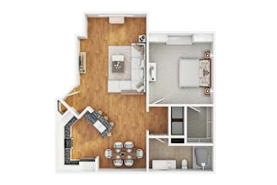 1 bed, 1 bath, 747 sqft, $1,453