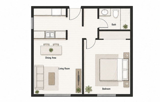 1 bed, 1 bath, 570 sqft, $2,095, Unit 305