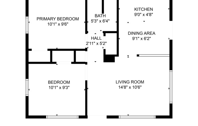 2 beds, 1 bath, 600 sqft, $800, Unit 244