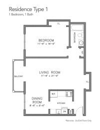 1 bed, 1 bath, $1,885