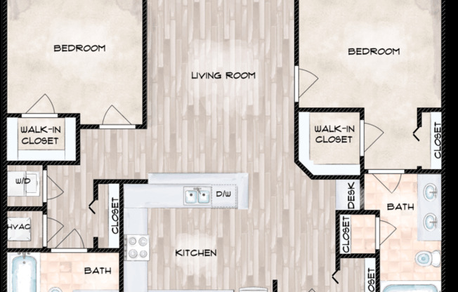 2 beds, 2 baths, 943 sqft, $1,750