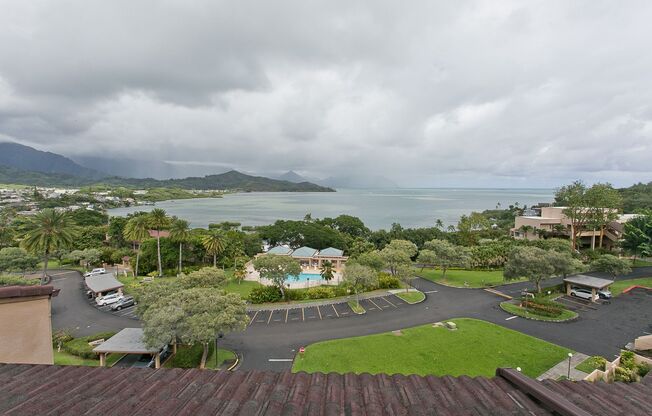 Three Bedroom Penthouse Townhome with beautiful view of Kaneohe Bay