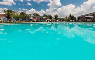 This is a photo of the swimming pool at Lake of the Woods Apartments in Cincinnati, OH.